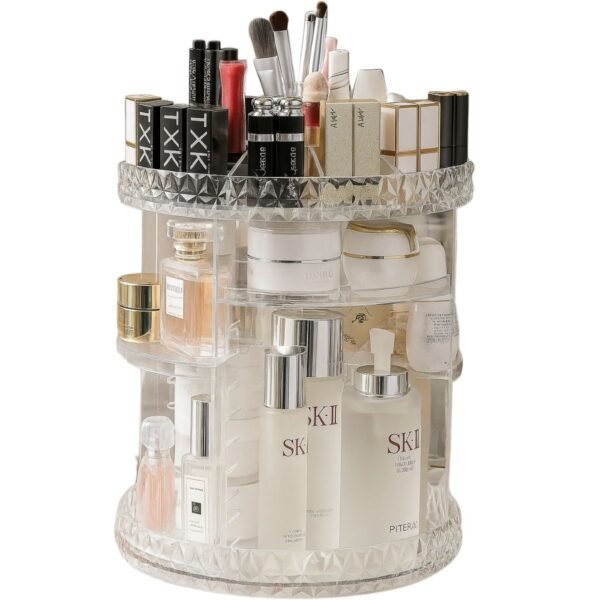 ORGANIZADOR DE ACRILICO GIRATORIO PARA MAQUILLAJE